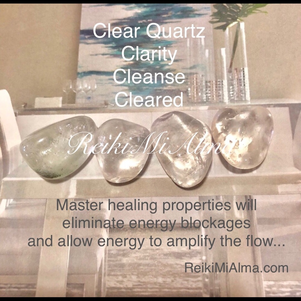 Clear Quartz Reiki Infused Crystal Tumbled Stone